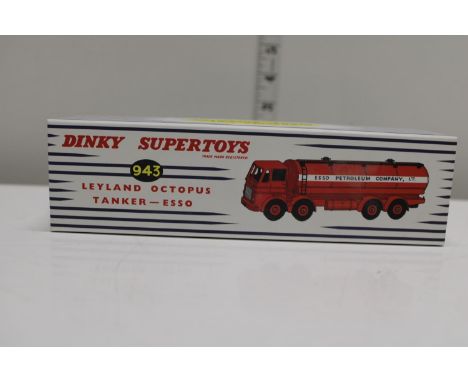 A boxed Atlas Editions Dinky Esso Tanker 943 