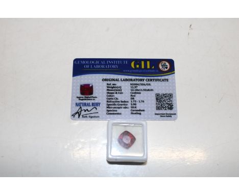 A Ruby gemstone with cert 
