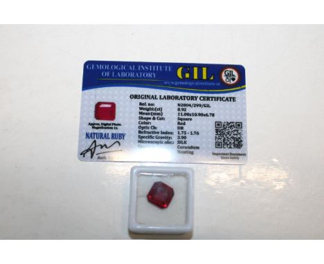 A Ruby gemstone with cert 