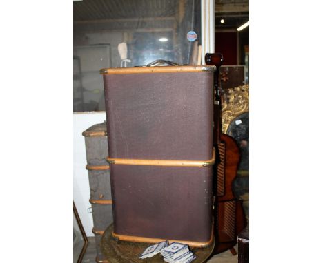 A vintage brown steamer trunk collection only 