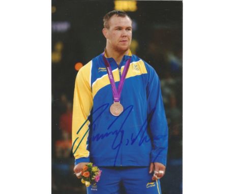 Olympics Jimmy Lidberg 6x4 signed colour photo, Swedish Olympic Bronze medallist in Wrestling at the 2012 London games. Lidbe