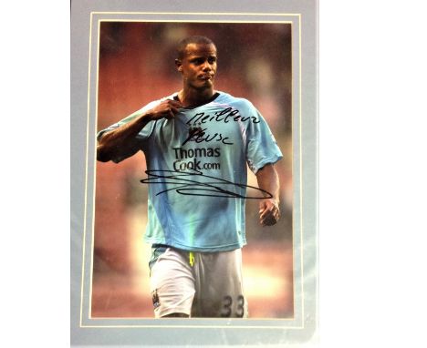 Football Vincent Kompany signed 14x10 mounted colour photo. Vincent Jean Mpoy Kompany ( born 10 April 1986) is a Belgian prof