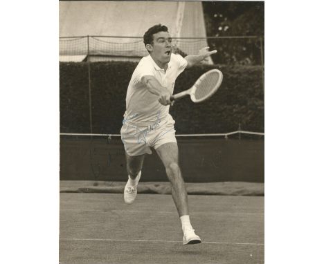 Tennis Mike Davies 10x8 signed b/w photo. Michael Grenfell Mike Davies (9 January 1936 - 2 November 2015) was a Welsh profess