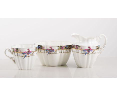 Paragon china tea service, bird design.
