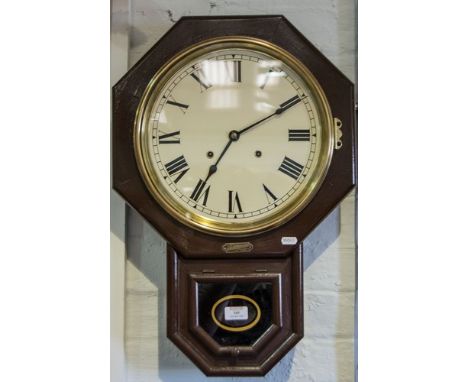 American painted wall clock, by Seth Thomas, white enamelled dial, retailers label for Mangaldas Mansukhlal & Co., Bombay, 60