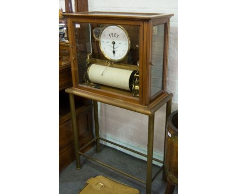 Geo Kent, London, Water chart measure with pendulum driven clock mechanism, with anchor escapement, governing rotation of the