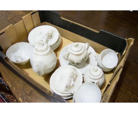Japanese eggshell china tea service, twenty seven pieces.