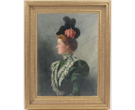 Contemporary English School, Portrait of Nelly, oil on board, titled and inscribed with the date '98, 39cm x 28cm 
