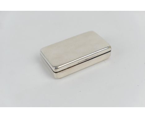 George III silver snuff box, maker 'WP', London 1802, 8cm x 4.5cm 