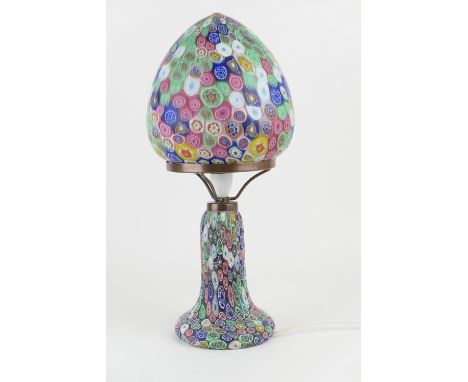 Murano millefiori multi-caned table lamp, height 46cm 