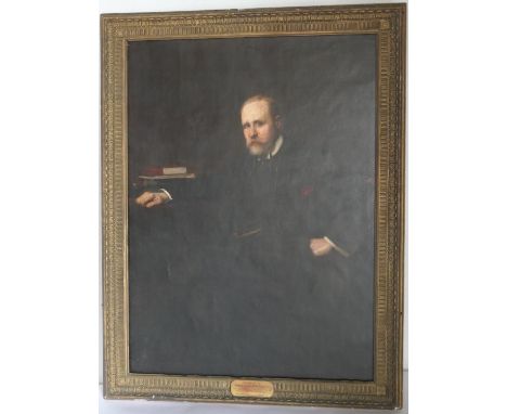 Frank Thomas Copnall (1870-1949), Portrait of James Thompson Esq, JP, signed oil on canvas, 'Presented by the Conservative an