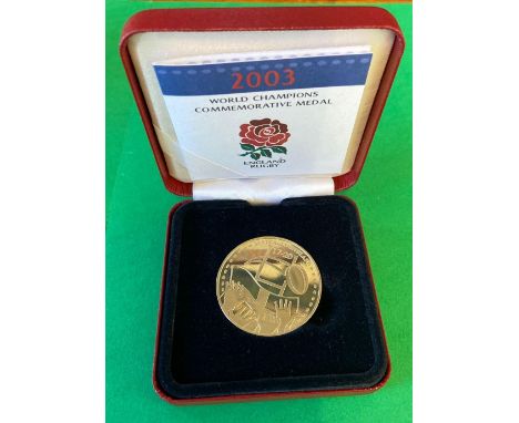 Heavy silver coin Rugby medal plus others