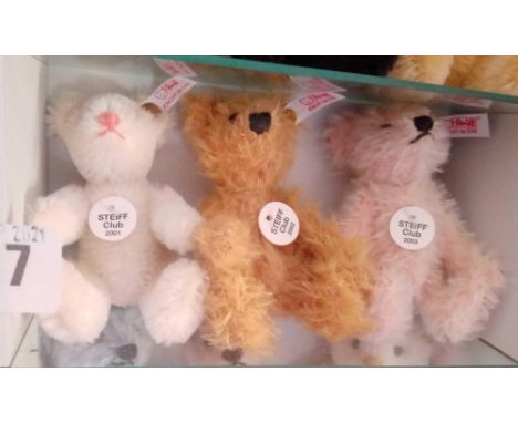 Steiff club miniature bears 2001. 2002, 2003