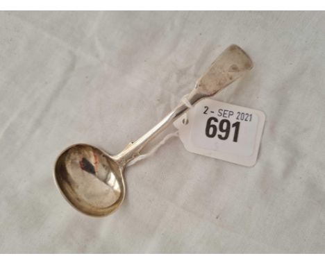 A Georgian Exeter fiddle pattern cream ladle - 1817 by J.Hicks