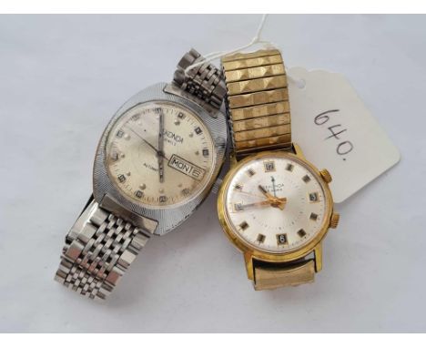 Two gents Sekonda wrist watches both with seconds sweep and date apertures 