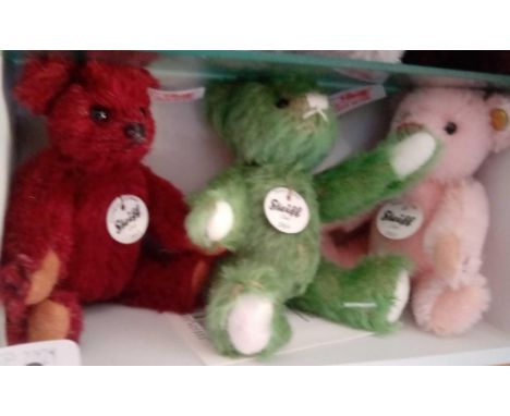 Steiff club miniature bears  2013 x2  &amp; 2014