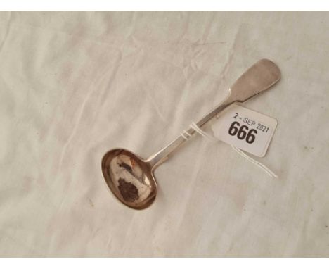 A William IV Newcastle sauce ladle, fiddle pattern - 1837 by T.W.
