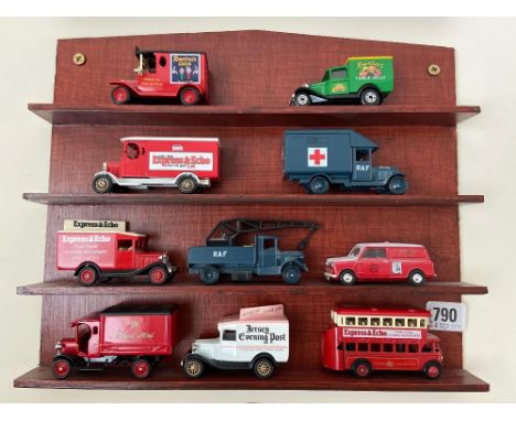 Ten advertising vans &amp; lorries on bracket