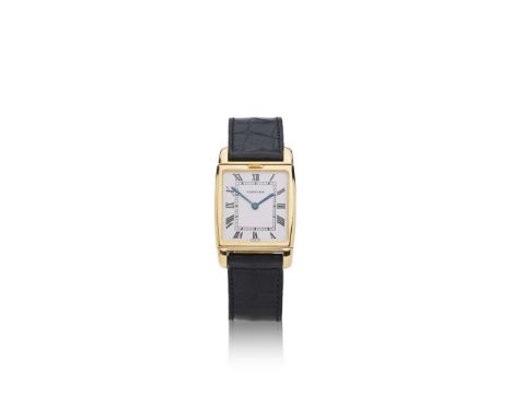  Cartier: A gold dual-dial reversible wristwatch circa 1975 Dual Cal. 21 Piguet hand-wound mechanical 17 jewel movements, whi
