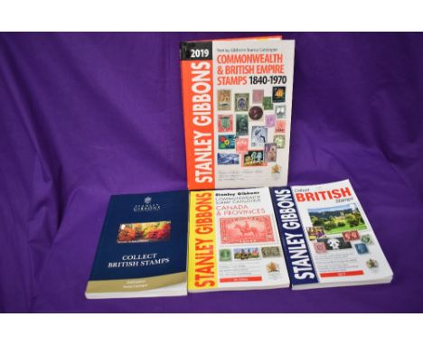 Four Stanley Gibbons reference books, 2019 Stamp Catalogue Commonwealth &amp; British Empire Stamps 1840-1970, Commonwealth S