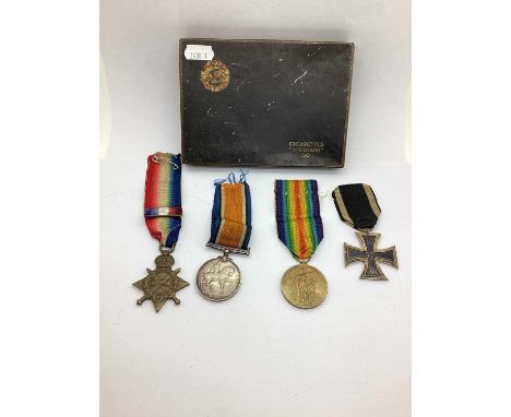 WWI Trio of British Medal, comprising 1914-15 Star awarded to 38970 GNR W S Aylett RFA, British War Medal and Victory Medal b