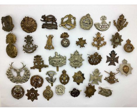 Selection of British Army Cap Badges, including York and Lancaster Regiment, Gloucestershire Regiment and Connaught Rangers (