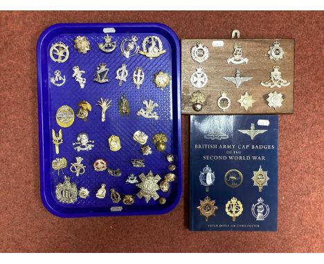 Selection of Staybrite British Army Cap Badges and Buttons (Some Mounted), including Royal Hussars, Norfolk Regiment and Roya