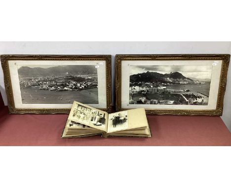 WWII Era Imperial Japanese Military Photograph Album, incorporating portrait and group photographs of Army, Navy and some civ