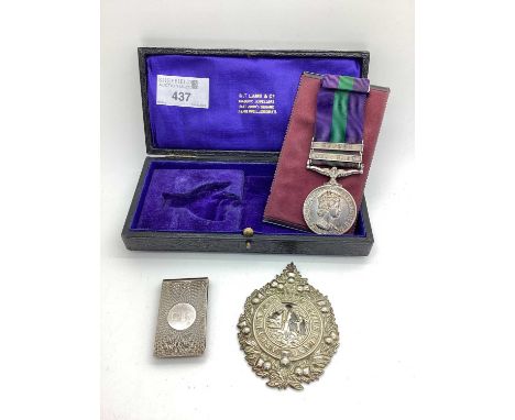 British Army Argyle &amp; Sutherland Highlanders General Service Medal, with 'NEAR EAST' AND 'CYPRUS' claps awarded to 234617