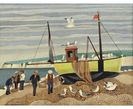 ▲ Alfred Daniels (1924-2015) 'Beer Beach'signed and dated 'Alfred Daniels 1991' l.l., inscribed with title verso, oil on canv