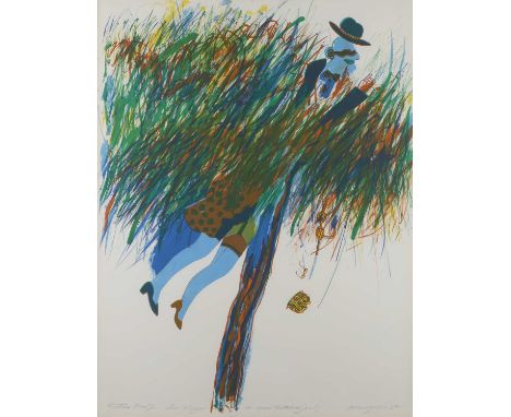 ▲ Allen Jones RA (b.1937) 'Concerning Marriages'lithograph in colours, signed and dated 'Allen Jones 64' in pencil l.r., insc