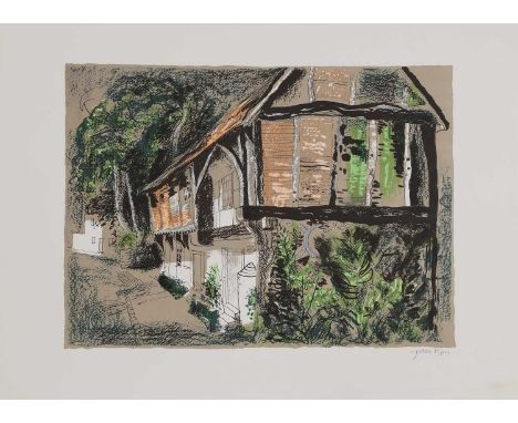 ▲ John Piper CH (1903-1992) 'Courthouse, Long Crendon, Buckinghamshire' (Levinson 285)lithograph in colours, 1978, signed 'Jo