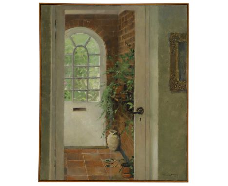 ▲ Terence Storey (1923-2018) 'The Porch Needed Painting'signed 'Terence Storey' l.r., inscribed with title on label verso, oi