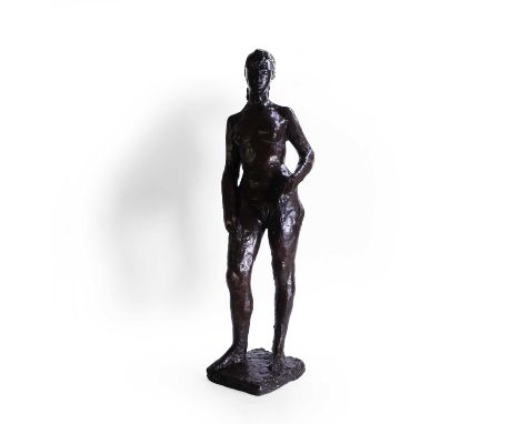 ▲ Mari Andriessen (Dutch, 1897-1979) Standing female nude bronze with rich brown patination, signed with monogram to base88cm