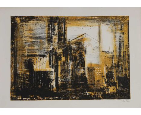 ▲ John Piper CH (1903-1992) 'Fotheringhay, Northamptonshire: Medieval Stone' (Levinson 135)lithograph in colours, 1964, signe