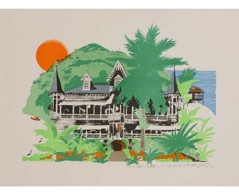 ▲ Paul Hogarth RA (1917-2001) 'Grand Hotel Oloffson (The Comedians)'lithograph in colours, signed 'Paul Hogarth' in pencil l.