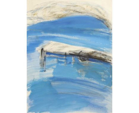 ▲ Philip Jones (1933-2008) 'Broken Jetty, Kerasia'signed 'Philip Jones', inscribed with title and dated '1987' l.r., with art