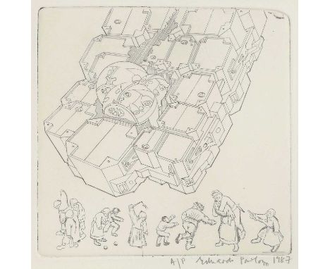 ▲ Sir Eduardo Paolozzi RA (1924-2005) 'For Leonardo'etching, artist's proof, signed 'Eduardo Paolozzi' in pencil l.r., inscri