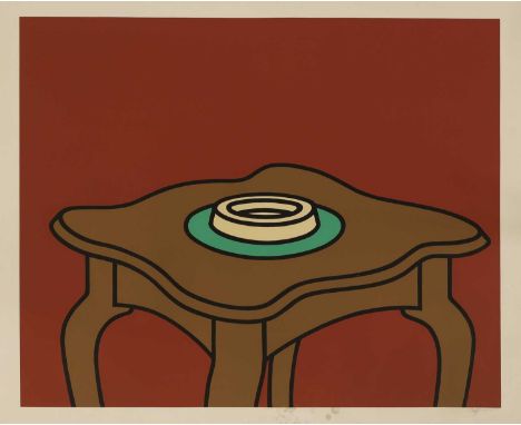 ▲ Patrick Caulfield RA (1936-2005) 'Occasional Table' (Cristea 29)screenprint in colours, 1972, signed 'Caulfield' in pencil 