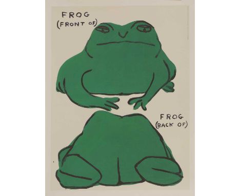 David Shrigley (b.1968) 'Frog (Front Of) Frog (Back Of)', 2021offset lithograph in colours, from an open editionsheet 80 x 60