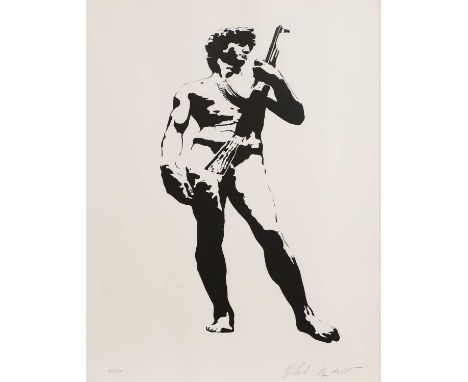 ▲ Blek le Rat (French, b.1951) 'David with Kalashnikoff', 2007screenprint, signed 'Blek le Rat' in pencil l.r., and numbered 