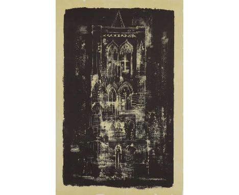 ▲ John Piper CH (1903-1992) 'Gedney, Lincolnshire: a Tower in the Fens' (Levinson 139)lithograph in colours, 1964, printer's 