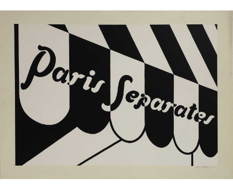 ▲ Patrick Caulfield RA (1936-2005) 'Paris Separates' screenprint, 1973, signed 'Patrick Caulfield' in pencil and numbered '37