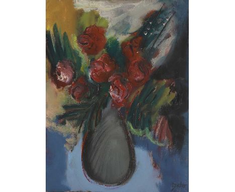 Carlos Bracher (Brazilian, b.1941) 'Rosas'signed 'Bracher' l.r., also signed, inscribed with title and dated '1992' verso, oi