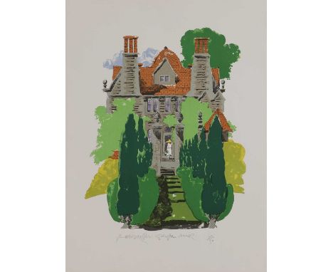 ▲ Paul Hogarth RA (1917-2001) 'Garsington Manor'lithograph in colours, signed 'Paul Hogarth' in pencil l.c., inscribed with t