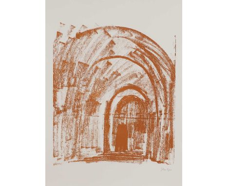 ▲ John Piper CH (1903-1992) 'Malmesbury, Wiltshire: The South Porch' (Levinson 129)lithograph in colour, 1964, signed 'John P