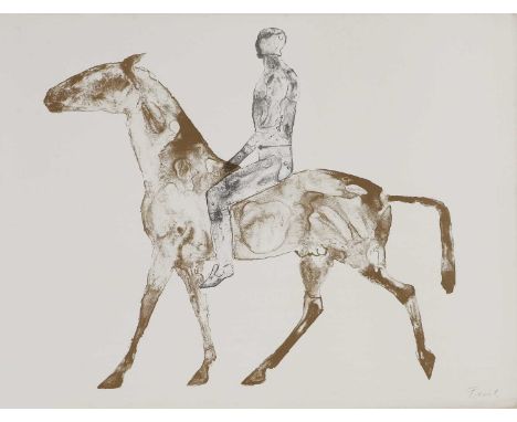 ▲ Dame Elisabeth Frink CH RA (1930-1993) 'Horse and Rider'lithograph in colours, 1970, signed 'Frink' in pencil l.r.sheet 59 