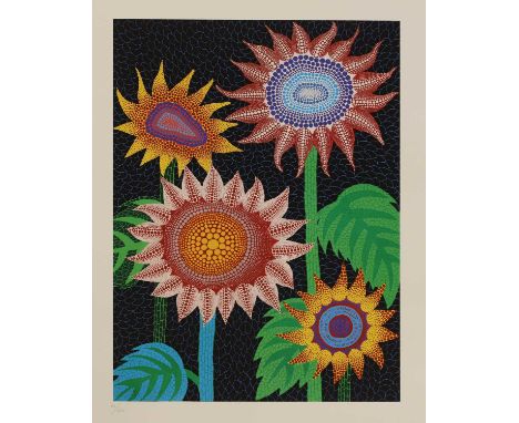 Yayoi Kusama (Japanese, b.1929) 'Flowers'lithograph in colours, 2011, numbered '62/200' in pencil l.l., printed courtesy of M