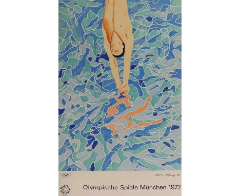 David Hockney OM CH RA (b.1937) 'Olympische Spiele München 1972'offset lithograph in colours, from an open editionsheet 102 x