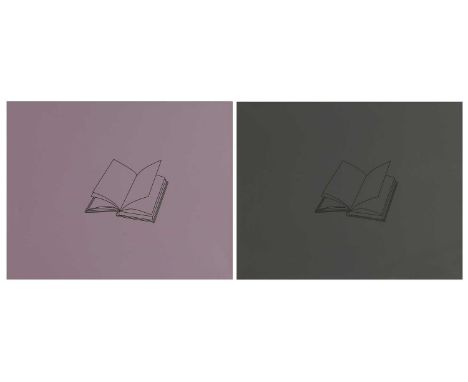 ▲ Michael Craig-Martin (Irish, b.1941) Untitled (Open Book), 1990a pair, one signed 'M. Craig-Martin', both inscribed '5010R5